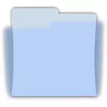 Vektorikuva sinisestä muovista asiakirjakansiosta