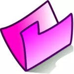 벡터의 핑크 PC 폴더 아이콘 그림