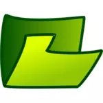 Grafika wektorowa zielony gięte teczka ikony