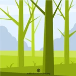 Лесные деревья векторные картинки