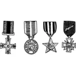 Quatre médailles