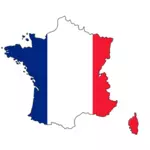 Mapa colorido de França