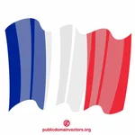 फ्रांस का झंडा लहराते हुए
