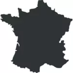फ्रांस वेक्टर चित्रण का मानचित्र