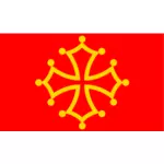 Midi-Pyreneiden alueen lippuvektorikuva