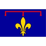 वैकल्पिक Provence क्षेत्र ध्वज वेक्टर क्लिप आर्ट