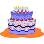 जन्मदिन केक वेक्टर छवि