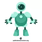 친근한 녹색 로봇