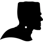 Франкенштейн боковой профиль силуэт векторное изображение