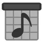 Software-Musik-Symbol graue Farbe