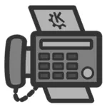 Vektorový klipart ikony faxu