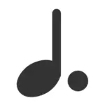 Simbol muzical notă punctată