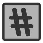 Het pictogramsymbool van de hashtag