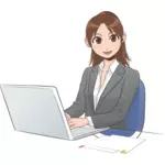 महिला कंप्यूटर लड़की