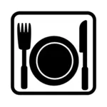 Restaurante sinal vector imagem
