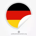ドイツの旗ベクトル画像のステッカーを剥離