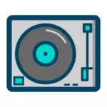 Vinyl records player-ikonen