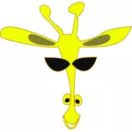 Ilustracja wektorowa żyrafa kolorowy kreskówka twarzy