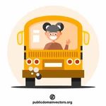 Girl on the school bus