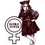 Mädchen-Power-Symbol