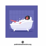 Meisje neemt een bad
