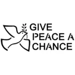 إعطاء السلام فرصة إشارة ناقلات صورة