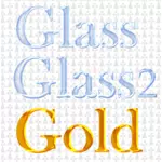 الرسم المتجه من الزجاج والذهب مرشحات النص