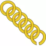 Vectorafbeeldingen van gouden keten
