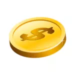 וקטור מטבע דולר זהב