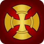رمز متجه الصليب الذهبي