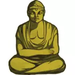 Gráficos vectoriales de estatua de Buda de oro