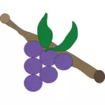 Фиолетовый виноград Векторный рисунок