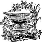 Vektorbild av brunsås potten