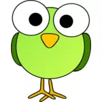 Licht groen groot eyed vogel graphics