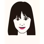 Ilustracja wektorowa dziewczyna z różowe usta avatar