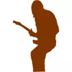 Vektor silhouette gitaris