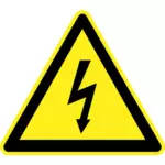 Электричество опасности предупреждающий знак векторное изображение