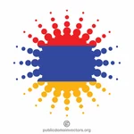 Bandiera armena elemento di design mezzitoni