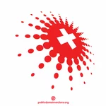 Halbton-Design mit Schweizer Flagge