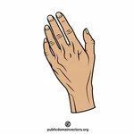 Menneskelige hånden vektorgrafikk utklipp