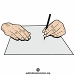 Gest dłoni rysowania dłoni