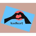 Händer och hjärtat affisch