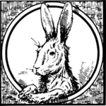 Umrahmt von Hase-Vektor-ClipArt