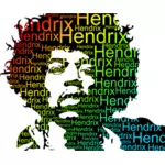 Ritratto di Hendrix tipizzato
