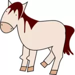 Grafika wektorowa koń kreskówka czerwony