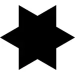 Hexagram silhuett vector illustrasjon