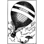 Hete lucht ballon stunt vector afbeelding