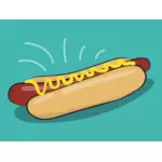 Hot dog con mostaza