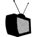 Гипнотические телевидения векторные иллюстрации