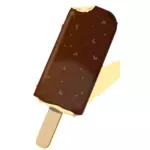 Ilustracja wektorowa fotorealistyczne czekoladowe lody na patyku